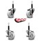 Service Caster 3'' Nylon Wheel Swivel 3/4'' Expanding Stem Caster Set 2 Brakes, 4PK SCC-EX20S314-NYS-2-TLB-2-34 - alternate 4